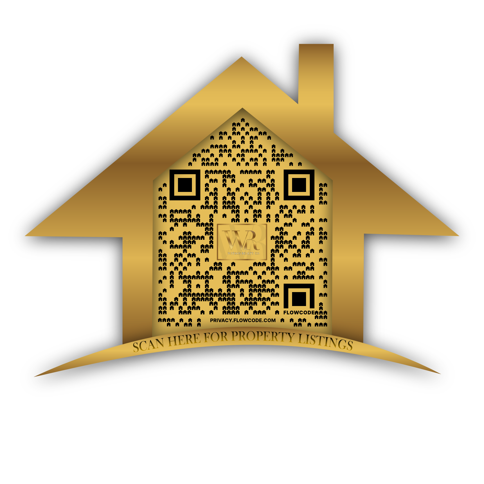 Real Estate Custom QR Code Example - Property themed custom design