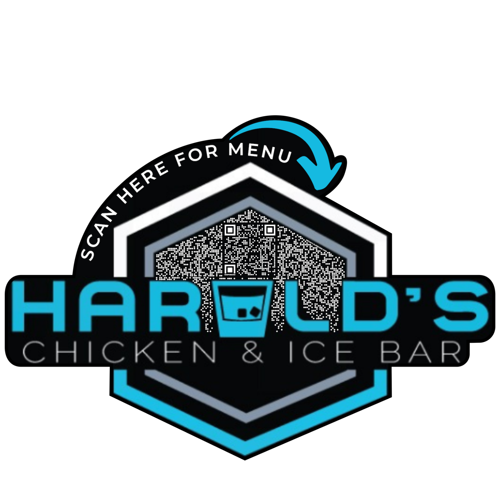 Restaurants Custom QR Code Example - Restaurant menu themed custom design