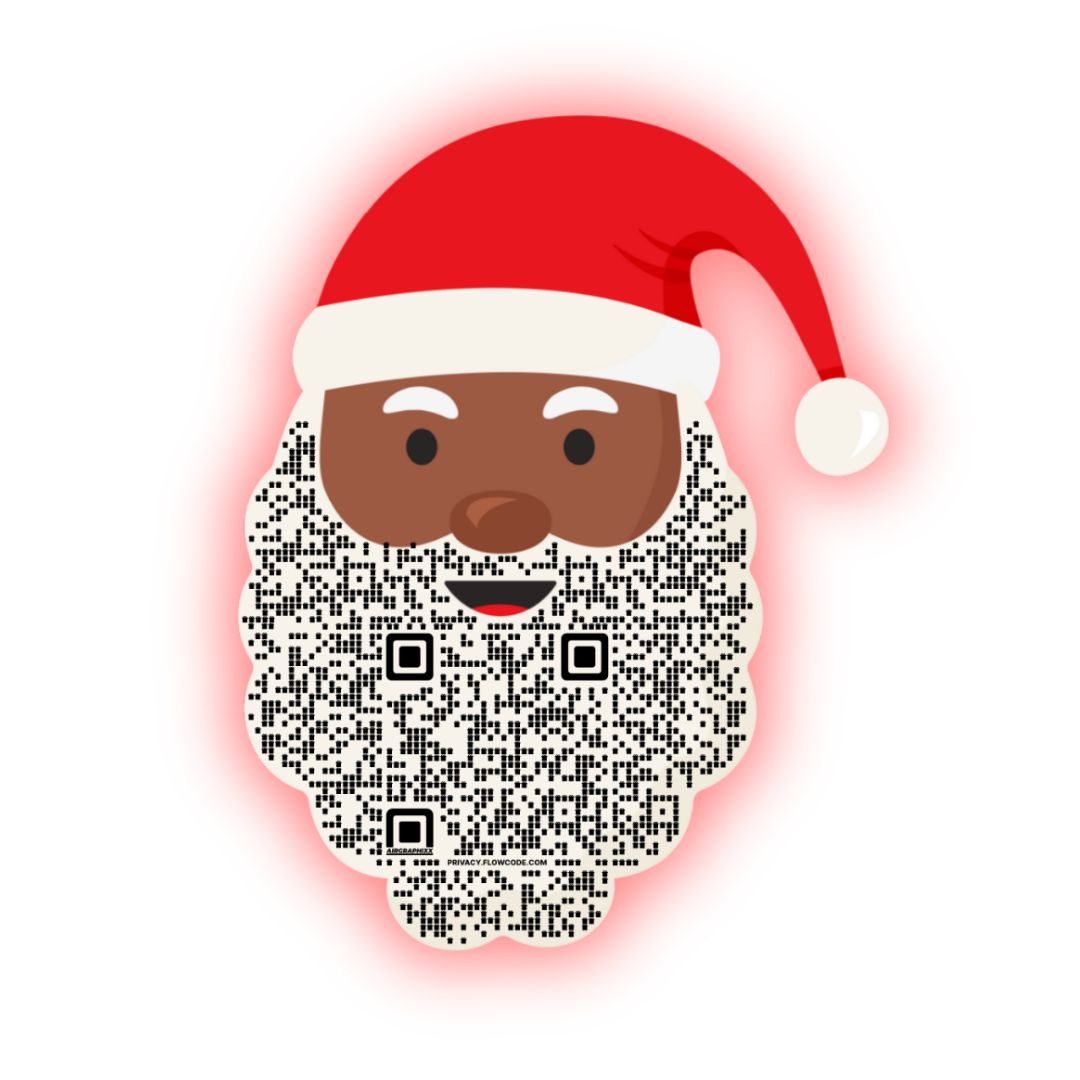 Holiday Custom QR Code Example - Christmas themed custom design